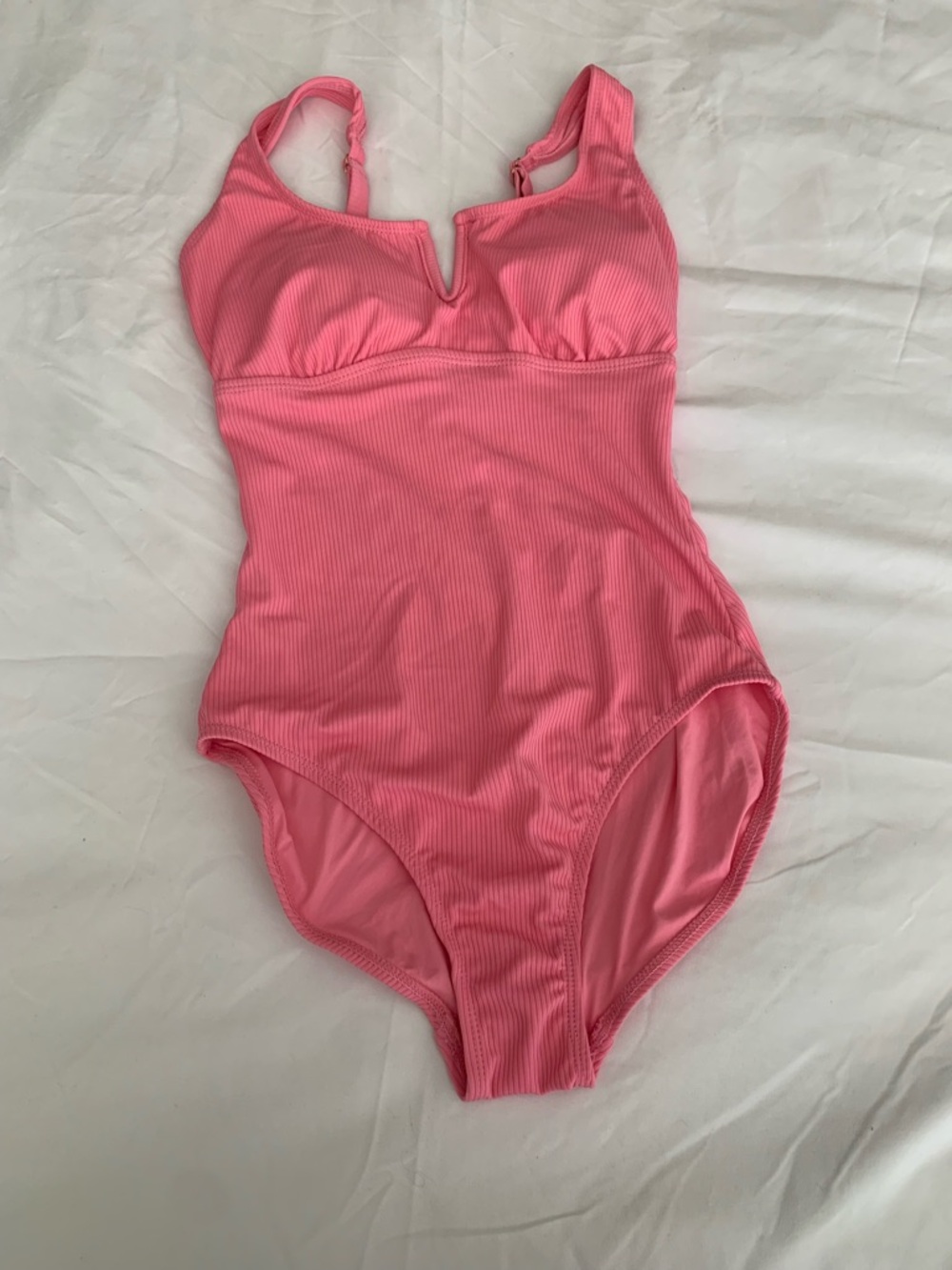 Anne Cole Pink Ribbed One-Piece Swimsuit XS